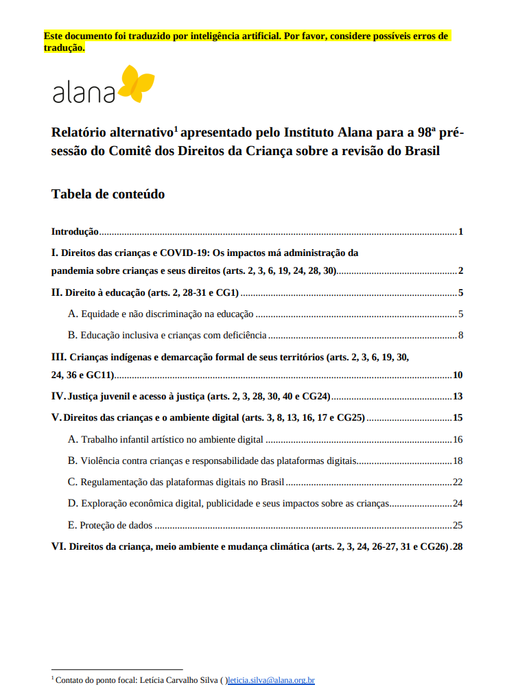 Relatório alternativo apresentado pelo Instituto Alana para a 98ª pré-sessão do Comitê dos Direitos da Criança sobre a revisão do Brasil (2024).pdf